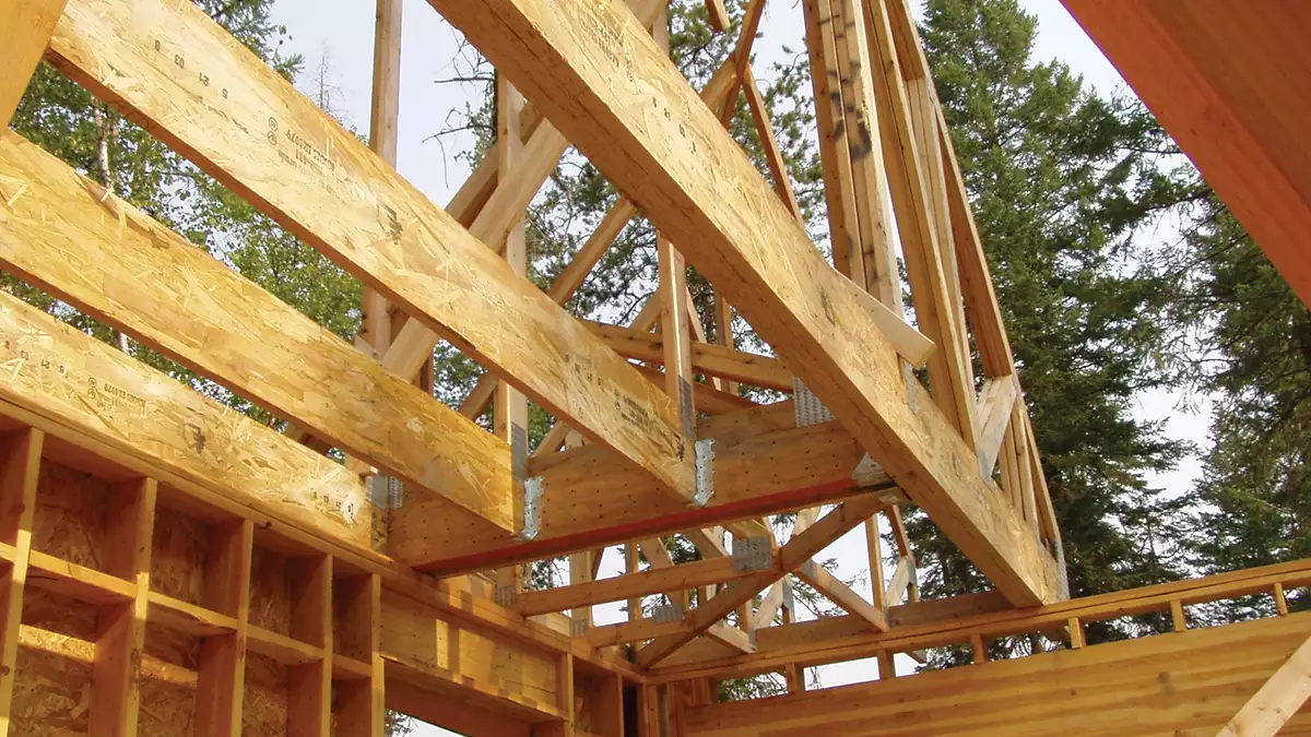 House Under Construction featuring Roof Trusses