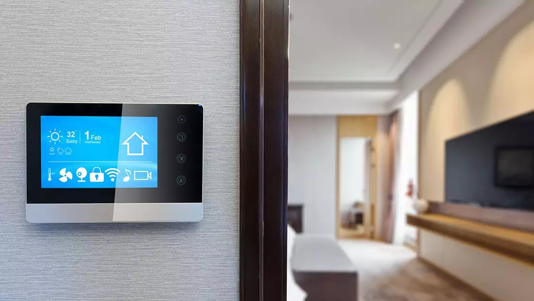 Smart House Digital Panel on Wall
